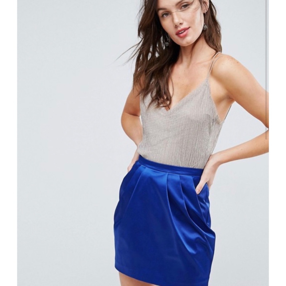 ASOS Satin Tulip Mini Skirt